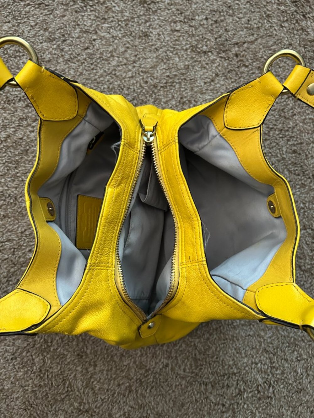 Coach F21926 Ashley Yellow Hobo Handbag - Picture 3 of 4